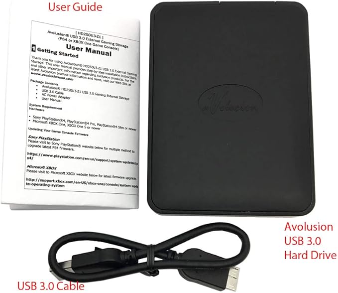 Avolusion 1TB USB 3.0 Portable External Gaming Hard Drive (Xbox One Pre-Formatted) HD250U3-X1-1TB-XBOX - 2 Year Warranty