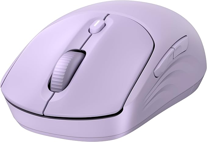 HP 400 Quiet Wireless Mouse Dual Bluetooth &amp 2.4GHz Soft Silicone Quiet Clicks Microsoft Wheel 24-Month Battery 6000 DPI Ambidextrous Eco-Friendly Design Multi-OS Purple