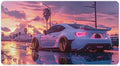 JDM Car Modified BRZ Sunset Large Gaming Mouse Pads Non-Slip Rubber Base Desk Mat Laptop Computer Accessories Supplies Writing Pad for Office Home 40X75cm