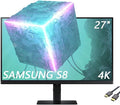 Samsung 27 ViewFinity S8 Series 4K UHD(3840 x 2160) Monitor 60Hz 5ms HDR10 DisplayPort HDMI USB Height Adjustable Stand Black with HDMI Cable