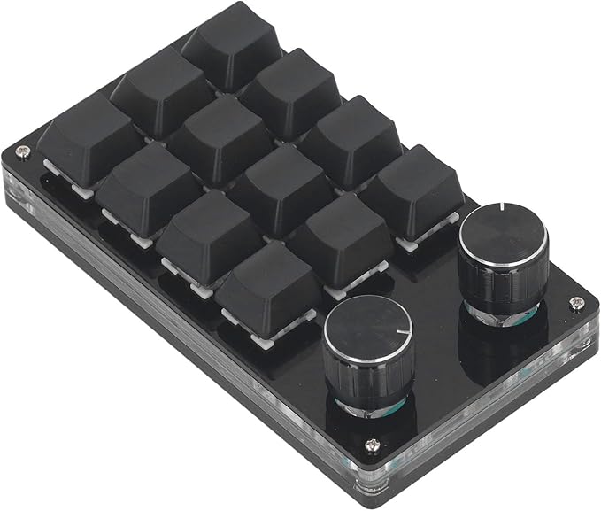 Oumefar Macro Gaming Keyboard Programming Gaming Keyboard Button Function Setting 2 Knobs for for OS X