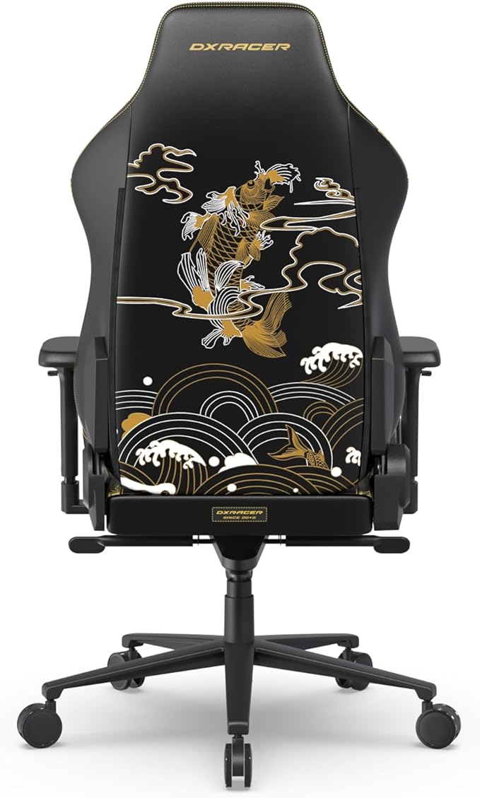 DXRacer Craft XL Video Gaming Chair for Adults Ergonomic Office Reclining Computer Chair with Magnetic Head Pillow and Lumbar Support Racing Style Height Adjustable (EPU Leatherette KOI)