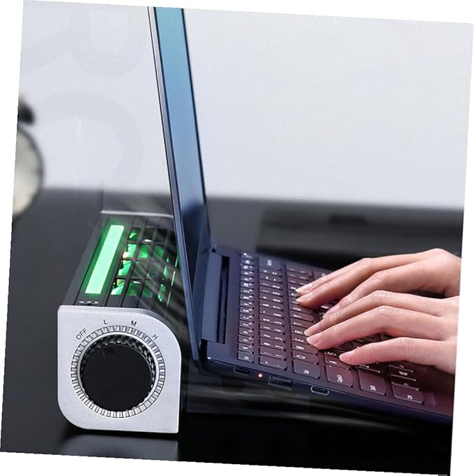 Usb Laptop Cooler Adjustable Fan Compact Notebook Cooling Stand for Home Office Efficient Heat Dissipation Radiator Rack Black