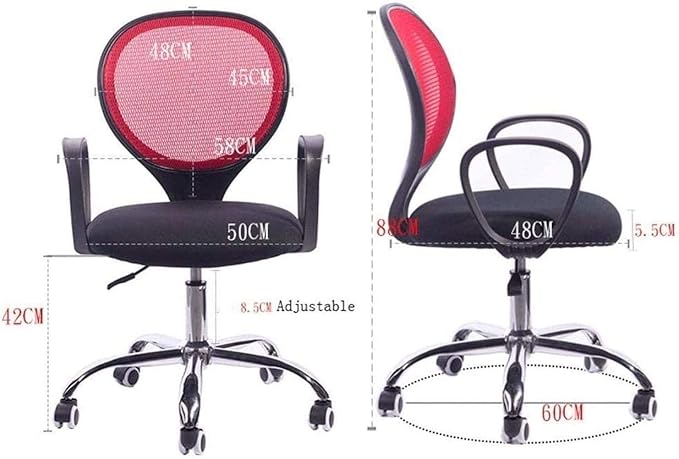 Office Chair Gaming Chair Computer Chair Ergonomic Round Back Office Chair Staff Student Dormitory Computer Seat Home Mesh Lifting Chair Backrest Rotating Chair (Color : 3-Pack)
