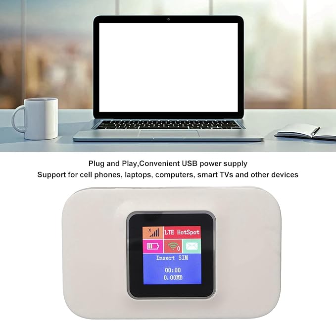 Portable Mini Travel Wireless Pocket Router 4G WiFi 300Mbps and Play SIM Card Slot Mini Smart Router for Europe Home Business Wireless Network Router