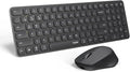 Rapoo Wireless Keyboard and Mouse Combo Blade-Series E9310M 99-Key Ultra-Thin Keyboard and M300G Silent Mouse Support 4 Devices Quiet Compact Battery Powered for Windows/Mac/Linux/Chrome