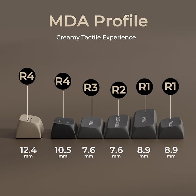 RK ROYAL KLUDGE R98 Pro Wireless Mechanical Keyboard Creamy Bluetooth/2.4GHz/Wired RGB Gaming Keyboard with Number Pad and Knob MDA Profile PBT Keycaps Gasket Hot Swappable Linear Switch Black