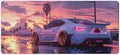 JDM Car Modified BRZ Sunset Large Gaming Mouse Pads Non-Slip Rubber Base Desk Mat Laptop Computer Accessories Supplies Writing Pad for Office Home 40x90cm