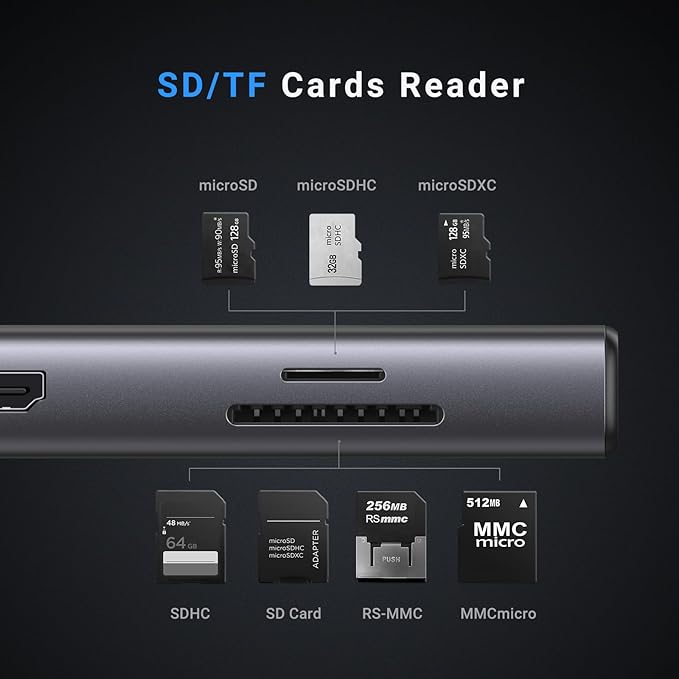 UGREEN Revodok Pro 109 USB C Hub 9 in 1 10Gbps USB C 3.2 &amp USBA 3.2 4K HDMI 100W Power Delivery SD/TF Card Reader Gigabit Ethernet for MacBook Pro/Air iPhone 16 15 Pro/Max Thinkpad and More