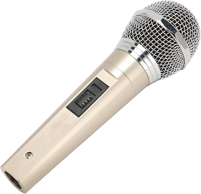 Keenso Dynamic 6.5mm Metal Wired Microphone with 3D Pickup Pattern for Karaoke Live Streaming Professional Microphone for Musicians