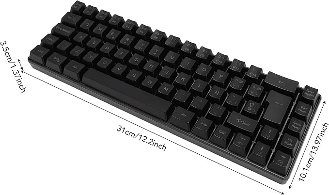 Yunir Mechanical Gaming Keyboard68 Keys Wired Mechanical KeyboardRGB Backlight Ergonomic Mechanical Gaming Keyboard for Wins 2000 7 8 10 VistaSupport Spanish Language Only