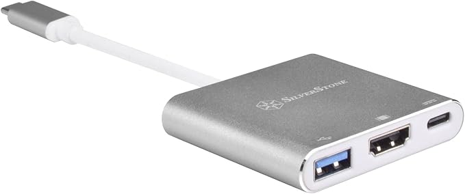 SilverStone Technology USB Type-C Multi-Purpose Hub Charcoal Gray (EP08C)