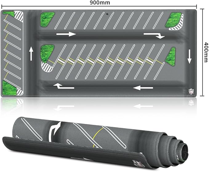 XXL 1/64 Scale Parking Lot Mouse Pad 90x40cm Non-Slip Rollable Desk Mat | Large Diorama Playmat for Hot Wheels Matchbox Mini GT Tarmac Inno64 and Diecast Car Collectors Kids and Gamers