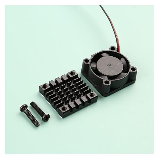 10 PCS 25x25mm 25 * 50mm Radiator and 5V 12V Cooling Fan Combination Aluminum Radiator Small Cooler(Color:50x25mm Radiator)