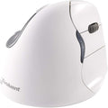 Evoluent – Inventor of The Vertical Mouse – VM4RB Ergonomic Vertical Mouse White Bluetooth for Mac Right Hand Med to Large Sculpted for Comfort Reduces Wrist Strain 4 Speeds Plug-N-Play