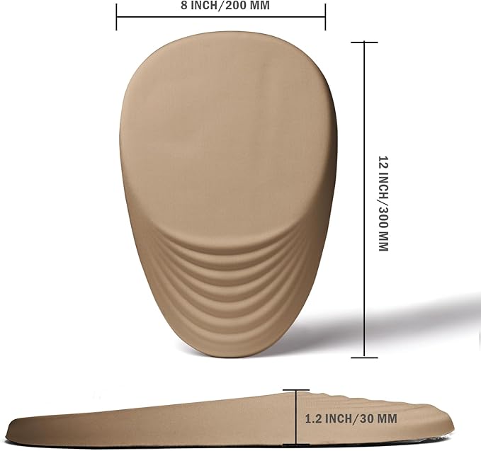 Ergonomic Mouse Pad Wrist Support Mouse Pad with Wrist Rest Entire Memory Foam &amp Non-Slip PU Base MousePads with Stepped-Wedge Design for Pain Relief Desk Office Home Beige