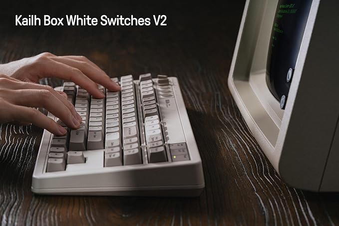 8Bitdo 87 Keys Retro Mechanical Keyboard Bluetooth/2.4G/USB-C Hot Swappable Dual Super Programmable Buttons Volume knob for Windows and Android - M Edition