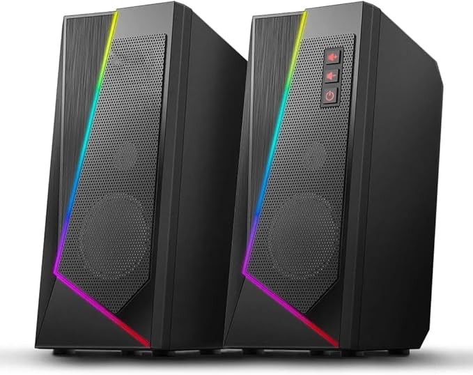 3.5mm Stereo Surround Music RGB Speakers Sound Bar for Computer 2.0 PC Home Notebook TV Loudspeakers