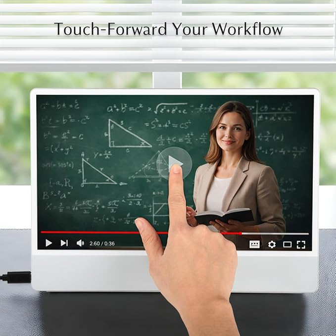 SOTSU UltraSlim 12.5 Gen2 Touch Screen | Ultra-Thin Lightweight Aluminum Design | FHD 1920x1080 IPS | 5W Power Efficient | Glass Cover | Compatible with Laptop Phone &amp DeX | Travel &amp Remote