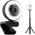 NexiGo 4K Streaming Webcam Kit N680E Pro UHD Webcam w/Ring Light PDAF Autofocus 1080p 60FPS Dual Noise-Canceling Mics Privacy Shutter Lightweight Mini Tripod for Zoom/Teams/Twitch/Google Meet