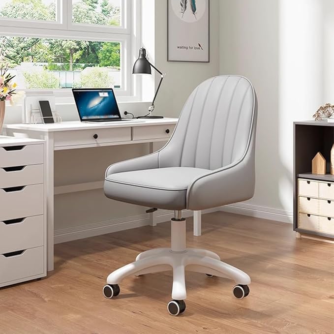 KITCISSL Desk Chair Computer Chair Video Game Chairs for Bedroom Gaming Chair Lift Makeup Chair Accent Chairs Girls Dormitory Swivel Office Chair for Living Room Home Office(Gray A)