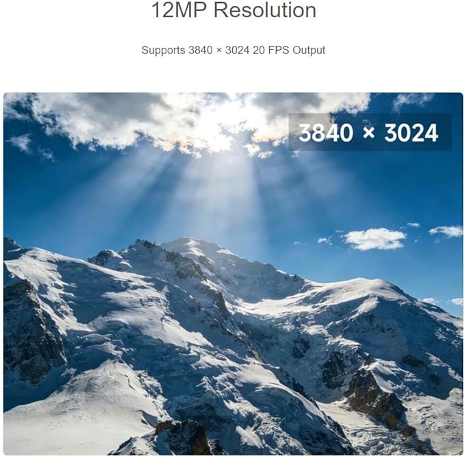 IMX577 12MP USB Camera (B) 3840 × 3024 Resolution Plug and Play 12MP high-Resolution USB2.0 Type-C Port Supports C/CS Lenses