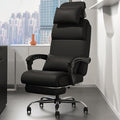 GIZNXBA Computer Chair with Foot Rest Home Office Chair Ergonomic Task Chairs with Arms High Back Mesh Gaming Chair for Adults with Lumbar Support Adjustable Headrest (Color : /Black)