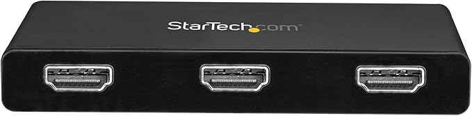 StarTech.com 3-Port USB-C Multi-Monitor Adapter USB Type-C to 3x HDMI MST Hub Triple 1080p 60Hz HDMI Laptop Display Extender / Splitter Extra-Long Built-In Cable Windows Only (MSTCDP123HD)
