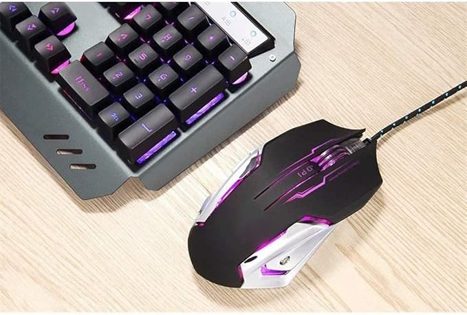 Marycan Keyboard Mouse Combo Gaming Keyboard and Mouse SetLED Backlit Mechanical Feel Business Office Keyboard Colorful Breathing Backlit Gaming Mouse for WindowsComputerDesktopPCNotebookLaptop