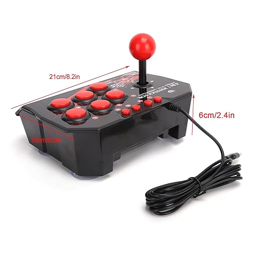 Pissente Wired Fight Stick Fight Stick Wired Joystick Fighting Stick Controller Games Accessories for Switch/PC / PS3 8.3 x 5.9 x 2.4in