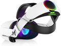 RGB Head Strap for Oculus/Meta Quest 2 Head Strap with Battery 10000mAh Pack for Extended 8 Hrs of Playtime Fast Charging VR Power Adjustable Elite Strap Enhanced Support and Balance in VR
