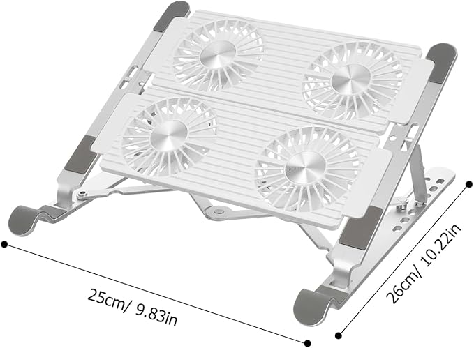 Laptop Cooling Stand Height Slip Design and Quiet Operation Compatible Laptop for Use