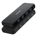 Lemorele KVM Switch 4K 2x1 2-Computer Sharing 1 Monitor with USB 3.0 Hub 4-Port USB for Mouse Keyboard Plug and Play USB-C Powered 4K@30Hz (2 USB Cables Included)