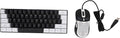 Wired Gaming Keyboard RGB Illuminated Keyboard with Mouse Multi Color LED Backlit for Tablet Laptop Mechanical Feel with Soft Sound Plug and Play (Black Center White Frame)