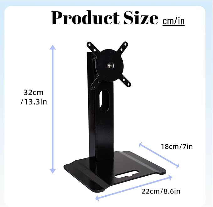 Swivel and Tilt Metal Stand for Echo Show 15 (Gen 1 Gen 2) and Show 21 Adjustable(-58°/+58°) with 360° Rotatable Wall Mounting Holder for Monitor Full Motion 13-27Black