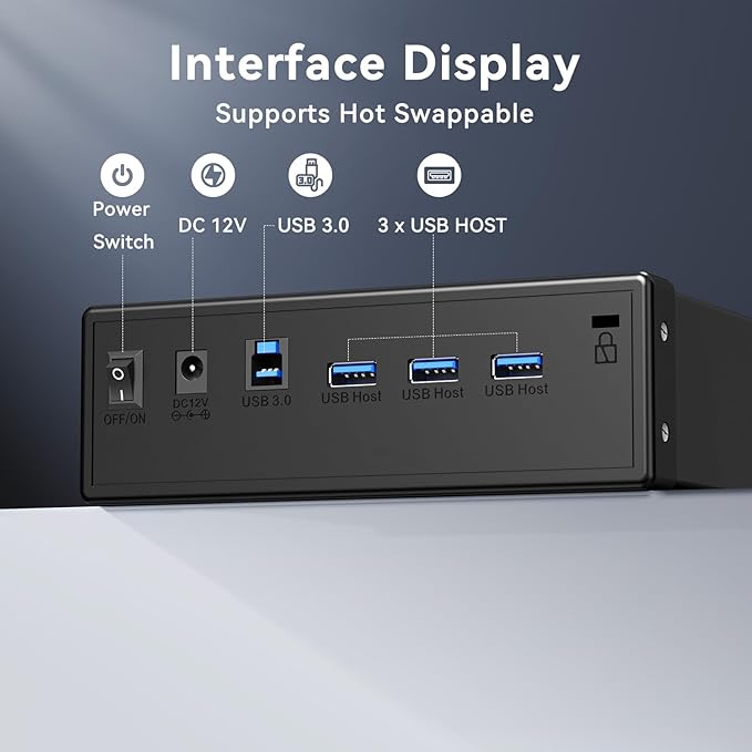 5.25 Blu-Ray/CD/DVD SATA Drive Enclosure with USB A/C 3.05.25 Drive Enclosure with 3 USB-A PortsOptical Drive Enclosure fit any drive depth up to 171mmAluminum Alloy(Optical Drive not Included)