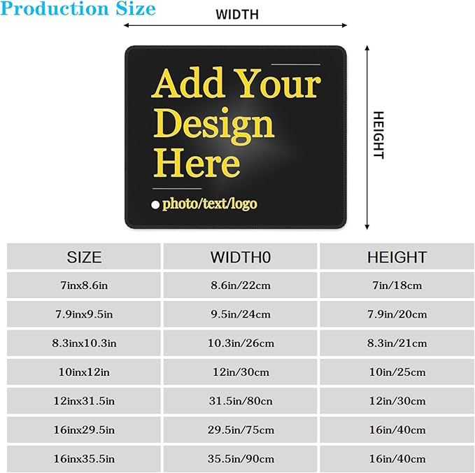 Custom Mouse Pad Personalized Mouse Pad with Your Photo Design Non-Slip Waterproof Customized Desk Pad Suitable for Office Gaming(35.5L x 16W inches)
