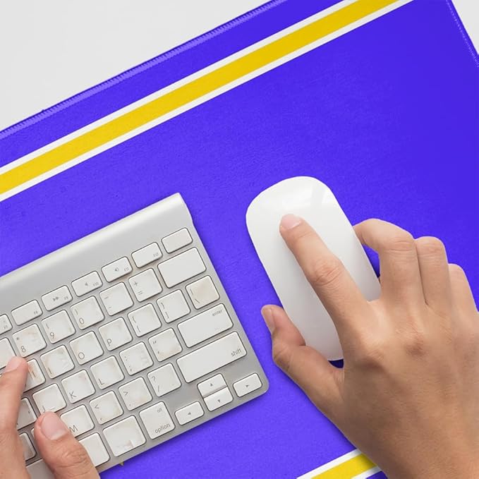 Tennessee Tech Golden Eagles Primary Logo Stripes Large Gaming Mouse Pad Desk Mat with Stitched Edges Non-Slip Base for Gamer Home and Office 31.5 x 15.7