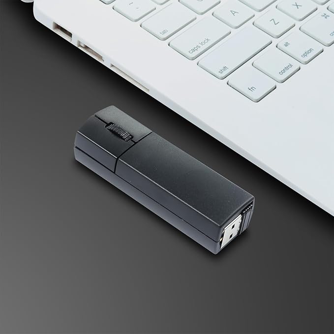 Wireless Mouse Mini Small Wireless Mouse Travel Mouse Portable Mini Cordless Mouse Rechargeable Wireless Mouse 2.4G Optical Mouse with USB Receiver for PC Laptop Computer(Black)