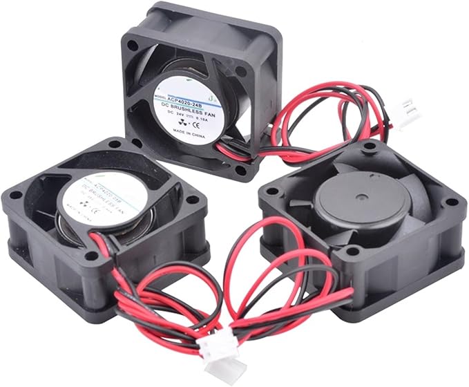 2 Pcs ACP4020 4cm 40mm Fan 40x40x20mm DC5V 12V 24V Inverter Router Inverter Power Cooling Fan (Color : 5V Double Ball)