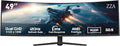 ZZA 49 Inch Ultrawide Curved Gaming Monitor 120Hz DQHD 5120x1440P 1500R Ultra-Wide 32:9 Screen 1ms MPRT HDR FreeSync G-Sync Compatible VESA Compatible Height/Tilt Adjustable
