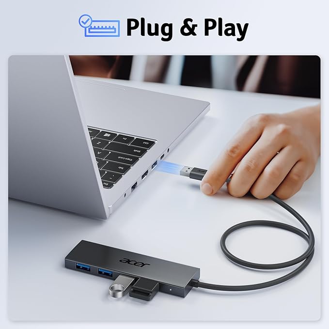Acer USB Hub 4 Ports Bundle with Acer 10Gbps USB C Hub