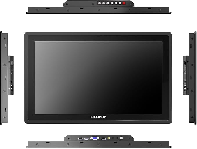 LILLIPUT 18.5 TK1850 1000 Nits Metal housing Monitor IP65 Front Panel Design with HDMI VGA AV Metal Frame Monitor (TK1850/C -Non-Touch Model)