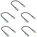 Small USB C Extension Cable 1FT Pack of 5 10Gbps Short USBC Extender Cord USBC Male to Female 100W PD Charging for MacBook Pro/Air USB C Hub Microphone Flash DriveDocking Station Phone PC
