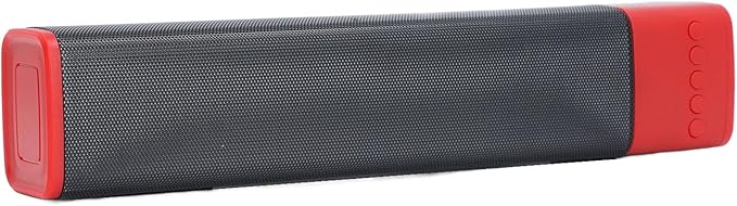Yoidesu RGB Desktop Soundbar Bluetooth Computer Speaker with Dynamic Lighting Audio Light Sync Display 4Ω 5W for Home Gathering Outdoor Picnic (Red)