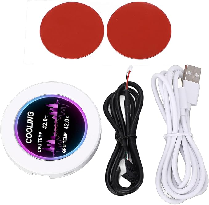 IPS LCD Display Circular 360 Degree Rotation 2.1in 480x480 Screen Replacement PC Parts White