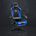 Gaming Chair with footrestGamer Chair with 200lb Capacity for Adults and Teens Racing Style Computer Chair with Headrest and Lumbar Support (BlueAudio&ampLighting)
