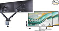 HP Series 5 Pro 27 FHD IPS Monitor With 5ms Response Time Anti Glare Flicker Free Swivel Pivot 350 Nits VESA Mount (100mm) Displayport HDMI Black 2 Pack w/DKZ Hub &amp ErgoFlexy Dual Mount
