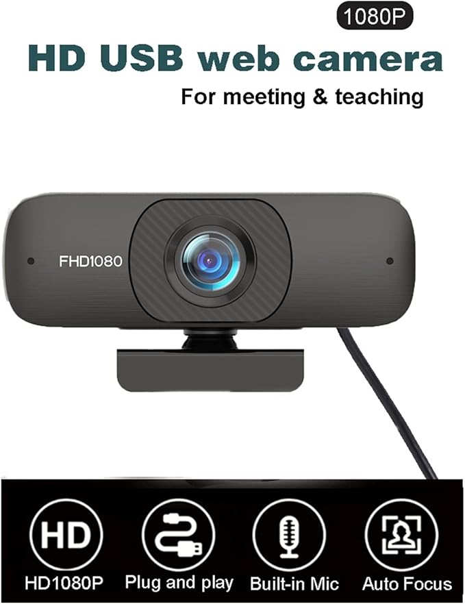USB Autofocus Webcam 1080P HD Web Camera with Microphone for Computer PC Camera Web Cam for Streaming for Business Meetings (Color : Type 2)