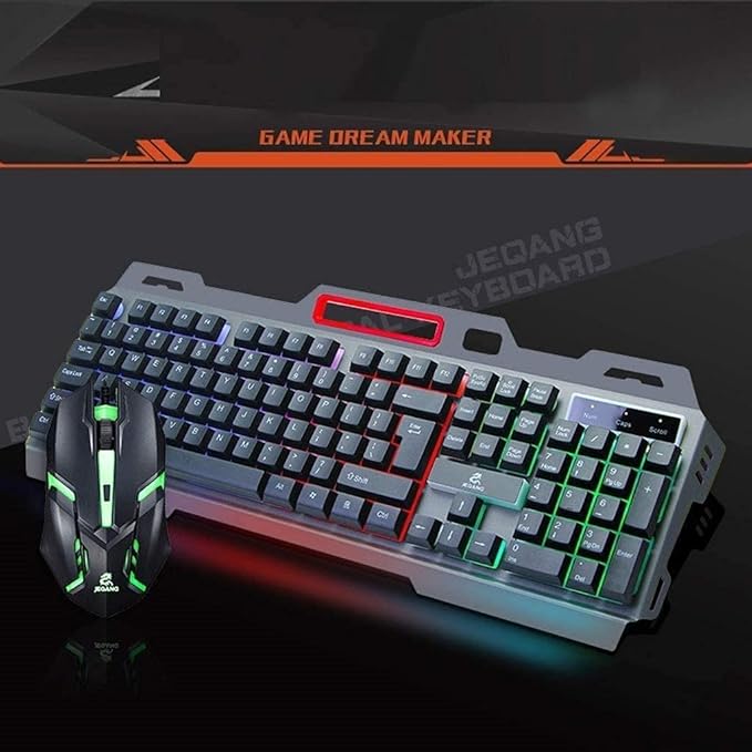 RGB Gaming Keyboard and Backlit Mouse ComboUSB Wired Backlit KeyboardLED Gaming Keyboard Mouse Set for ComputerDesktopPCNotebookLaptop